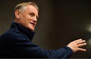 1 November 2018; Head coach Joe Schmidt during a Ireland Rugby press conference at the Hyatt Regency in Chicago, USA. Photo by Brendan Moran/Sportsfile