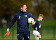 29 October 2018; Republic of Ireland coach William Doyle prior to the Republic of Ireland U15 and Republic of Ireland U16 match at FAI National Training Centre in Abbotstown, Dublin. Photo by Seb Daly/Sportsfile