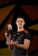 2 November 2018; Dublin footballer Brian Fenton with his PwC footballer of the year award at the PwC All Stars 2018 at the Convention Centre in Dublin. Photo by Ramsey Cardy/Sportsfile