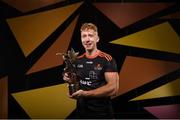 2 November 2018; Limerick hurler Cian Lynch with his PwC hurler of the year award at the PwC All Stars 2018 at the Convention Centre in Dublin. Photo by Ramsey Cardy/Sportsfile