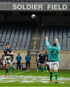 2 November 2018; Joey Carbery during the Ireland rugby captain's run at Soldier Field in Chicago, USA. Photo by Brendan Moran/Sportsfile