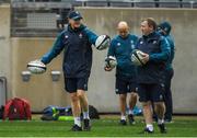 2 November 2018; Head coach Joe Schmidt with kicking coach Richie Murphy during the Ireland rugby captain's run at Soldier Field in Chicago, USA. Photo by Brendan Moran/Sportsfile