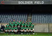 2 November 2018; The Ireland playing squad pose for a team photograph prior to their captain's run at Soldier Field in Chicago, USA. Photo by Brendan Moran/Sportsfile