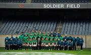 2 November 2018; The Ireland rugby squad and coaching staff pose for a team photograph prior to their captain's run at Soldier Field in Chicago, USA. Photo by Brendan Moran/Sportsfile