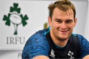 2 November 2018; Ireland captain Rhys Ruddock during a press conference after their captain's run at Soldier Field in Chicago, USA. Photo by Brendan Moran/Sportsfile