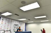 2 November 2018; Ireland captain Rhys Ruddock during a press conference after their captain's run at Soldier Field in Chicago, USA. Photo by Brendan Moran/Sportsfile