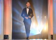 2 November 2018; Dublin footballer Brian Fenton with his PwC All-Star award during the PwC All Stars 2018 at the Convention Centre in Dublin. Photo by Ramsey Cardy/Sportsfile