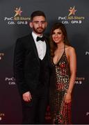 2 November 2018; Tyrone footballer Padraig Hampsey with Olivia Quinn upon arrival at the PwC All Stars 2018 at the Convention Centre in Dublin. Photo by Ramsey Cardy/Sportsfile