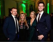 2 November 2018; Ireland cricketers William Porterfield and George Dockrell with their partners Hayley Peverell and Erin Kearney prior to the Turkish Airlines 2018 Cricket Ireland Awards at the Royal College of Physicians in Dublin. Photo by Seb Daly/Sportsfile