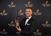 2 November 2018; Dublin footballer Jonny Cooper with his All-Star award at the PwC All Stars 2018 at the Convention Centre in Dublin. Photo by Sam Barnes/Sportsfile