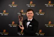 2 November 2018; Monaghan footballer Karl O'Connell with his All-Star award at the PwC All Stars 2018 at the Convention Centre in Dublin. Photo by Sam Barnes/Sportsfile