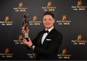 2 November 2018; Monaghan footballer Conor McManus with his All-Star award at the PwC All Stars 2018 at the Convention Centre in Dublin. Photo by Sam Barnes/Sportsfile