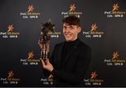 2 November 2018; Kerry footballer David Clifford with his Young Player of the Year award at the PwC All Stars 2018 at the Convention Centre in Dublin. Photo by Sam Barnes/Sportsfile