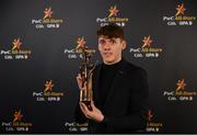 2 November 2018; Kerry footballer David Clifford with his All-Star award at the PwC All Stars 2018 at the Convention Centre in Dublin. Photo by Sam Barnes/Sportsfile