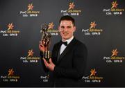 2 November 2018; Clare hurler John Conlon with his All-Star award at the the PwC All Stars 2018 at the Convention Centre in Dublin. Photo by Sam Barnes/Sportsfile