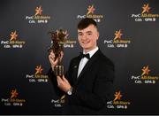 2 November 2018; Limerick hurler Kyle Hayes with his All-Star award at the PwC All Stars 2018 at the Convention Centre in Dublin. Photo by Sam Barnes/Sportsfile