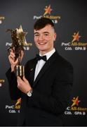 2 November 2018; Limerick hurler Kyle Hayes with his All-Star award at the PwC All Stars 2018 at the Convention Centre in Dublin. Photo by Sam Barnes/Sportsfile