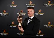 2 November 2018; Limerick hurler Declan Hannon with his All-Star award at the PwC All Stars 2018 at the Convention Centre in Dublin. Photo by Sam Barnes/Sportsfile