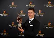 2 November 2018; Limerick hurler Dan Morrissey with his All-Star award at the PwC All Stars 2018 at the Convention Centre in Dublin. Photo by Sam Barnes/Sportsfile