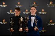 2 November 2018; Dublin footballer Brian Fenton, right, with his Footballer of the Year and All-Star awards and Kerry footballer David Clifford with his Young Footballer of the Year and All-Star awards at the PwC All Stars 2018 at the Convention Centre in Dublin. Photo by Sam Barnes/Sportsfile