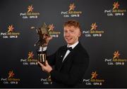 2 November 2018; Limerick hurler Cian Lynch with his Hurler of the Year award at the PwC All Stars 2018 at the Convention Centre in Dublin. Photo by Sam Barnes/Sportsfile