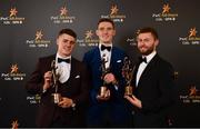 2 November 2018; Dublin footballers, left to right, Brian Howard, Brian Fenton, and Jack McCaffrey with their All-Star awards at the PwC All Stars 2018 at the Convention Centre in Dublin. Photo by Sam Barnes/Sportsfile