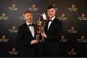 2 November 2018; Limerick hurlers Cian Lynch, left, and Kyle Hayes with their All-Star awards at the PwC All Stars 2018 at the Convention Centre in Dublin. Photo by Sam Barnes/Sportsfile