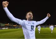 2 November 2018; Nathan Boyle of Finn Harps celebrates after scoring his side's second goal during the SSE Airtricity League Promotion / Relegation Play-off Final 2nd leg match between Limerick FC and Finn Harps at Market's Field in Limerick. Photo by Matt Browne/Sportsfile