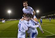 2 November 2018; Finn Harps players celebrate after Nathan Boyle scored their side's second goal during the SSE Airtricity League Promotion / Relegation Play-off Final 2nd leg match between Limerick FC and Finn Harps at Market's Field in Limerick. Photo by Matt Browne/Sportsfile