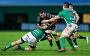 3 November 2018; Alan O'Connor of Ulster is tackled by Simone Ferrari, left, and Alessandro Zanni of Benetton during the Guinness PRO14 Round 8 match between Benetton and Ulster at Stadio Monigo in Treviso, Italy. Photo by John Dickson/Sportsfile