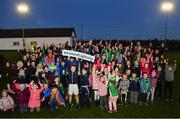 1 November 2018;   Attendees including Uachtarán Chumann Lúthchleas Gael John Horan and Karly Henry, Operation Transformation, at the  launch of Ireland Lights Up with the GAA in partnership with RTÉ’s Operation Transformation and Get Ireland Walking at Ballyboughal GAA Healthy Club in Dublin. In a bid to make exercise more accessible on the dark winter nights, ‘Ireland Lights Up’ will see participating clubs turn on their floodlights/lighting systems between 7-pm-9pm each Thursday for a five-week period (January 17th – February 21st  2019) as Operation Transformation returns to our screens in the New Year. Photo by Sam Barnes/Sportsfile
