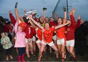 3 November 2018; Kilkerrin-Clonberne players celebrate with the cup after the 2018 Connacht Ladies Senior Club Football Final match between Carnacon and Kilkerrin-Clonberne at Ballyhaunis GAA Club in Mayo. Photo by Eóin Noonan/Sportsfile