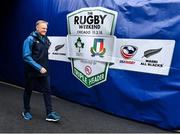 3 November 2018; Ireland head coach Joe Schmidt prior to the International Rugby match between Ireland and Italy at Soldier Field in Chicago, USA. Photo by Brendan Moran/Sportsfile