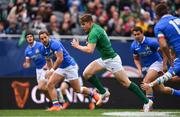3 November 2018; Garry Ringrose of Ireland makes a break during the International Rugby match between Ireland and Italy at Soldier Field in Chicago, USA. Photo by Brendan Moran/Sportsfile