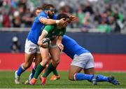 3 November 2018; Joey Carbery of Ireland is tackled by Luca Bigi, left, and Tiziano Pasquali of Italy during the International Rugby match between Ireland and Italy at Soldier Field in Chicago, USA. Photo by Brendan Moran/Sportsfile