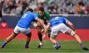 3 November 2018; Quinn Roux of Ireland is tackled by Tiziano Pasquali, left, and George Fabio Biagi of Italy during the International Rugby match between Ireland and Italy at Soldier Field in Chicago, USA. Photo by Brendan Moran/Sportsfile