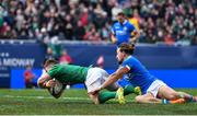 3 November 2018; Luke McGrath of Ireland scores his side's second try during the International Rugby match between Ireland and Italy at Soldier Field in Chicago, USA. Photo by Brendan Moran/Sportsfile