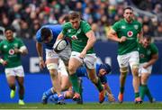 3 November 2018; Jordan Larmour of Ireland makes a break to set up his side's second try, scored by team-mate Luke McGrath, during the International Rugby match between Ireland and Italy at Soldier Field in Chicago, USA. Photo by Brendan Moran/Sportsfile