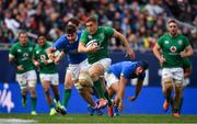 3 November 2018; Jordan Larmour of Ireland makes a break during the International Rugby match between Ireland and Italy at Soldier Field in Chicago, USA. Photo by Brendan Moran/Sportsfile