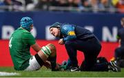 3 November 2018; Tadhg Beirne of Ireland receives medical attention during the International Rugby match between Ireland and Italy at Soldier Field in Chicago, USA. Photo by Brendan Moran/Sportsfile