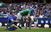 3 November 2018; Tadhg Beirne of Ireland goes over to score his side's third try during the International Rugby match between Ireland and Italy at Soldier Field in Chicago, USA. Photo by Brendan Moran/Sportsfile