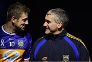 3 November 2018; Tipperary manager Liam Sheedy with Pat Kerwick during the Benefit Match between Tipperary and Kilkenny at Bishop Quinlan Park in Tipperary. Photo by Matt Browne/Sportsfile