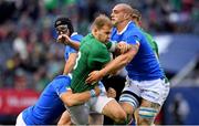 3 November 2018; Will Addison of Ireland is tackled by Federico Ruzza of Italy during the International Rugby match between Ireland and Italy at Soldier Field in Chicago, USA. Photo by Brendan Moran/Sportsfile