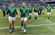 3 November 2018; The Ireland team, led by Andrew Porter, left, and Finlay Bealham leave the field after the International Rugby match between Ireland and Italy at Soldier Field in Chicago, USA. Photo by Brendan Moran/Sportsfile