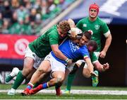 3 November 2018; Luca Sperandio of Italy is tackled by Finlay Bealham of Ireland during the International Rugby match between Ireland and Italy at Soldier Field in Chicago, USA. Photo by Brendan Moran/Sportsfile