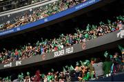 3 November 2018; Ireland fans during the International Rugby match between Ireland and Italy at Soldier Field in Chicago, USA. Photo by Brendan Moran/Sportsfile