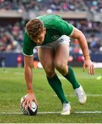 3 November 2018; Garry Ringrose of Ireland scores his side's 7th try during the International Rugby match between Ireland and Italy at Soldier Field in Chicago, USA. Photo by Brendan Moran/Sportsfile
