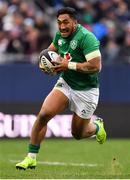 3 November 2018; Bundee Aki of Ireland during the International Rugby match between Ireland and Italy at Soldier Field in Chicago, USA. Photo by Brendan Moran/Sportsfile