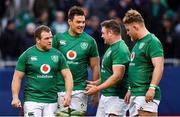 3 November 2018; Ireland players, from left, Sean Cronin, Quinn Roux, Dave Kilcoyne and Finlay Bealham after  after the International Rugby match between Ireland and Italy at Soldier Field in Chicago, USA. Photo by Brendan Moran/Sportsfile