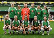 4 November 2018; The Peamount United team prior to the Continental Tyres FAI Women’s Senior Cup Final match between Peamount United and Wexford Youths Women FC at the Aviva Stadium in Dublin. Photo by Ramsey Cardy/Sportsfile